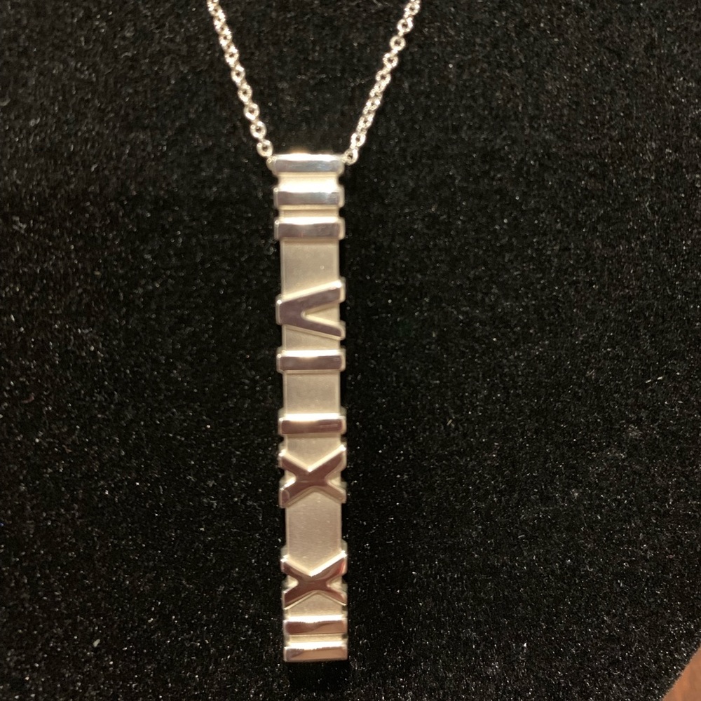 Tiffany & Co. Atlas Bar Pendant Necklace
